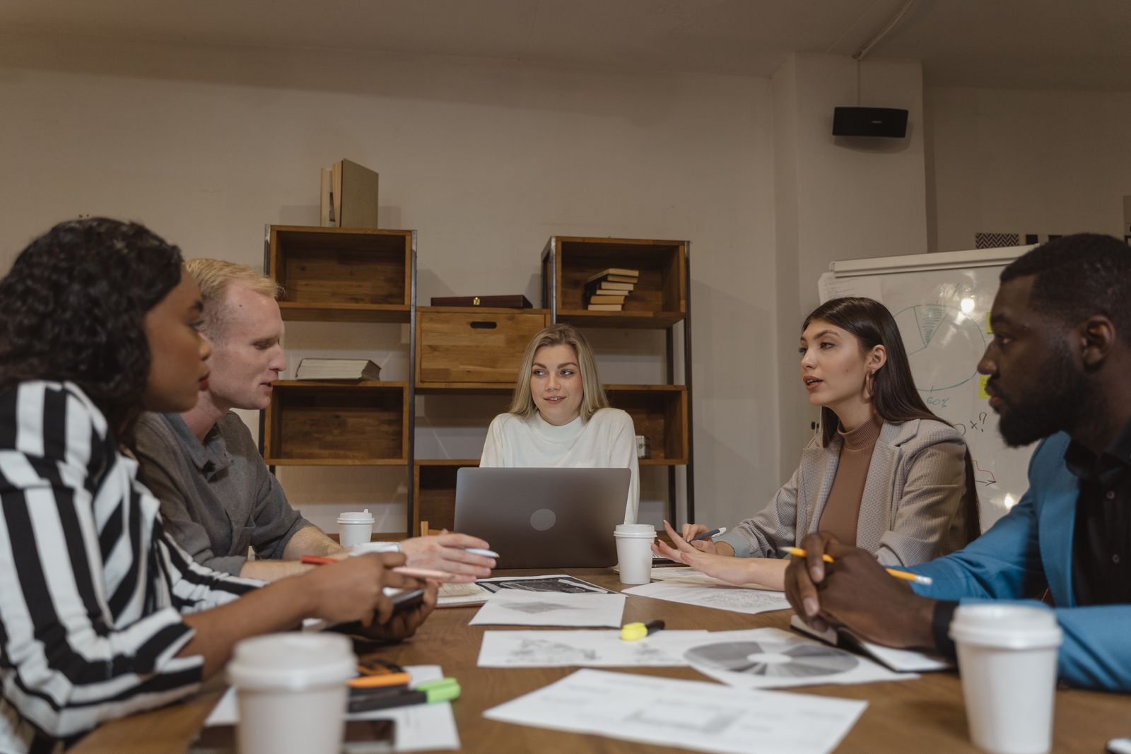 Business team collaborating on a product opportunity